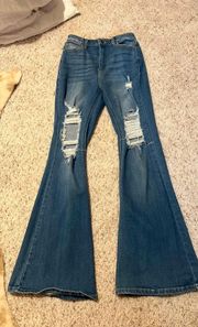 Distressed Flare Jeans