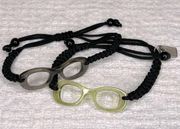 Cinzia Fun Mini Eye Glasses Frame Bracelets Adjustable 👓 Lot of 2