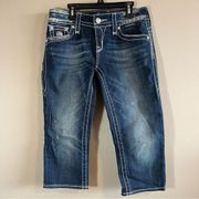 Rock Revival Jen Capri Jeans Medium Wash 28