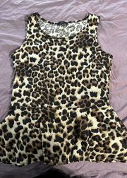 Cheetah Peplum Shirt