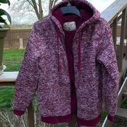 NWT Heavyweight Sherpa Lined Hooded Fleece Jacket