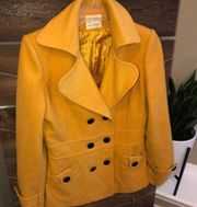 Mustard pea coat