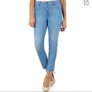 Kut from the Kloth Reese Ripped High Waist Ankle Straight Leg Jeans Attention 00