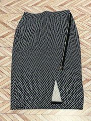 Worthington Striped Zipper Pencil Skirt Size 4 Size Small