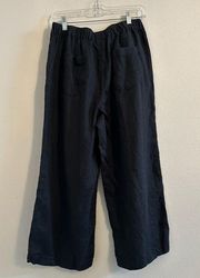 Cynthia Rowley Pull-On Linen Pants Womens Size L Elastic Waist