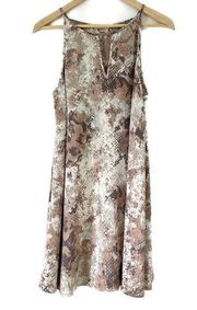 Black Swan Isabella Dress Dusty Peach Snake Print Cut-Out Tan Women’s Medium M