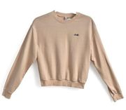 Divided By H&M Crewneck Pink Sweatshirt With Smile Embroidery Size XS