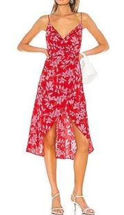 Camila Coelho Robbie Midi Dress in Pink Flora Size XS