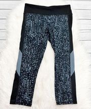 Champion Duo Dry  Black and Gray Cropped Leggings