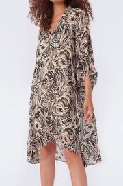 Diane Von Furstenberg Ileana Chiffon XS Oversized Dress Lightweight See Through