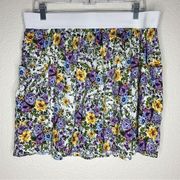 Maurices Floral Print Side Pockets Mini Skirt