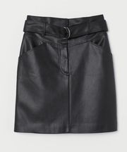 NWOT H & M Faux Leather Skirt, size 4