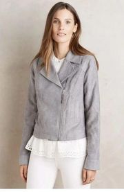 Anthropologie Vegan Suede Moto Jacket by Hei Hei Size: Medium