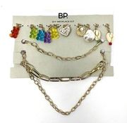 BP Charm Chain Necklace DIY Kit Y2K Gummy Bear Seashells Hearths Colorful