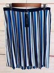 Tommy Hilfiger Striped Pleated Skirt sz 6 NEW!!