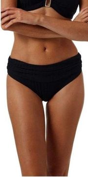 Melissa Odabash Bel Air Bikini Bottoms Size 6 Black Ribbed