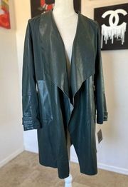 NWT Marc New York  Faux Leather Duster in Emerald