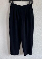 St. John Basics Black Knit Stretch Pull On High Rise Pants