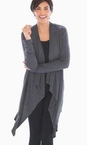 SOMA Everyday Wrap Cardigan Gray Long Lounge Casual Comfort Size Extra Small NWT