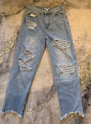 Distressed Crop Jeans