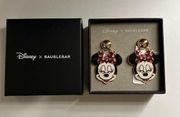 Disney X Baublebar Women's Minnie Mouse Red Bow Dangle Earrings NWT
