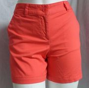 "ANN TAYLOR LOFT" CORAL SUMMER CASUAL DRESS WALKING CHINO SHORTS SIZE: 2 NWT