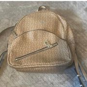 Guess Tan Monogram Backpack