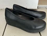 DNA Footwear black wedge flats shoes leather 40