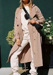 Princess Polly Cassie Tan Beige Trench Coat 8