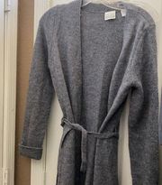 Moda international wool blend coat length sweater small