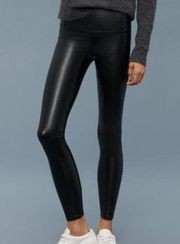 Wilfred Free Daria High Waisted Faux Vegan Leather Leggings Black Medium M