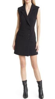 Open Edit Women’s Black Sleeveless Blazer Mini Dress Size XL New