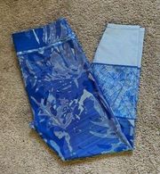 Joy Lab women's extra large blue / white athletic leggings