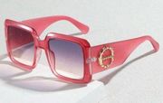 Watermelon Pink Square Sunglasses