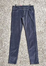 GARNET HILL | Gray Velour Skinny Pants Sz 2