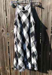 Gingham Black and White Mini Dress from Cloth & Stone - Sz PM