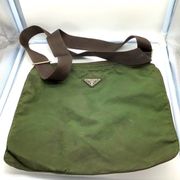 PRADA authentic green nylon shoulder bag