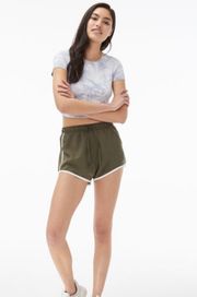 Olive Green Track Shorts