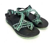 Chaco Zx/3 Woven Strap Active Outdoor Sandal Green Teal Womens Size 9