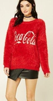 Coca Cola Vintage fuzzy logo sweater