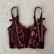 Victoria’s Secret lace up floral corset