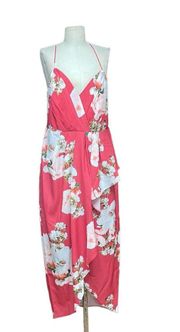 City Chic Lotus Love Dress Raspberry Pink White Plus Size 12