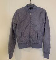 Romeo & Couture Grey Bomber Puffer Jacket M