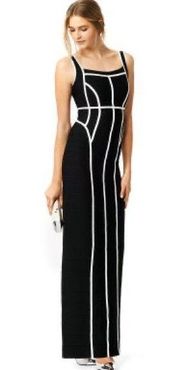 NWT Herve Leger Helena Black Bandage Dress XS