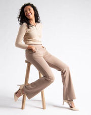 Boot-Cut | Six-Button Dress Pant Yoga Pants (Khaki Twill)