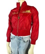 Vintage Apple Bottom Jeans Red Cropped Jacket Y2k 90s Retro