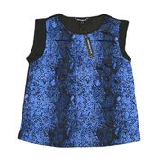 NEW W118 by Walter Baker Kaitlyn Top size M Snakeskin Blue