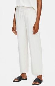 NEW Eileen Fisher System Silk Georgette Straight Ankle Pan