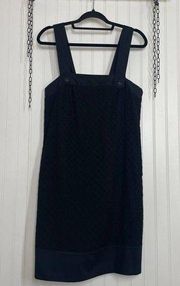 Ellen Tracy Women’s Black Squared Neck Mini Sheath Dress Size 6