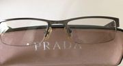 Prada!  VPR1118 C3 51-18-140 Classic half rimmed Prada glasses - Frame & case